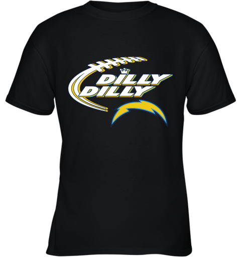 NFL Los Angeles Chargers Dilly Dilly Football Sports ElYm2RKMO1w youth t shirt 26 95 151514 front black