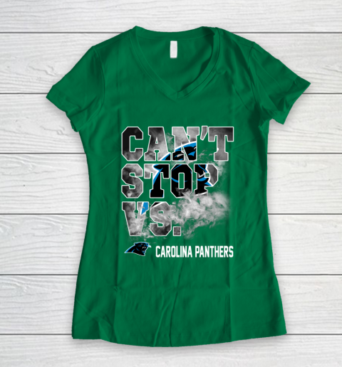 NFL Carolina Panthers Can't Stop Vs Women's V-Neck T-Shirt 3