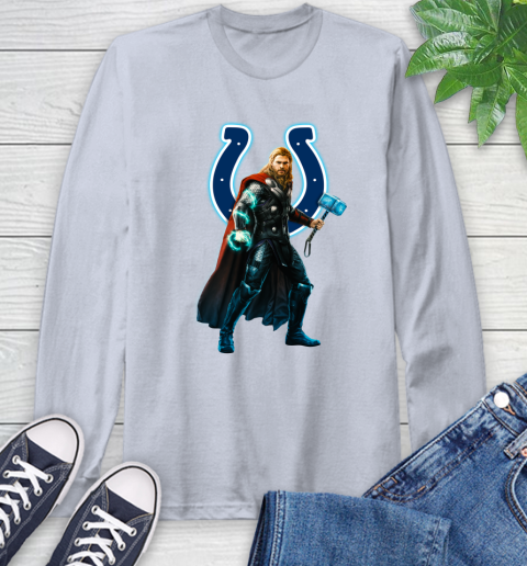 NFL Thor Avengers Endgame Football Indianapolis Colts Long Sleeve T-Shirt 6