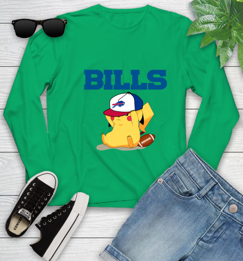 NFL Pikachu Football Sports Buffalo Bills Youth Long Sleeve 6