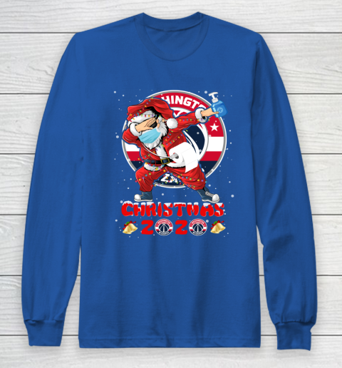 Washington Wizards Funny Santa Claus Dabbing Christmas 2020 NBA Long Sleeve T-Shirt 6