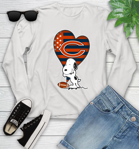 Chicago Bears NFL Football The Peanuts Movie Adorable Snoopy Youth Long Sleeve