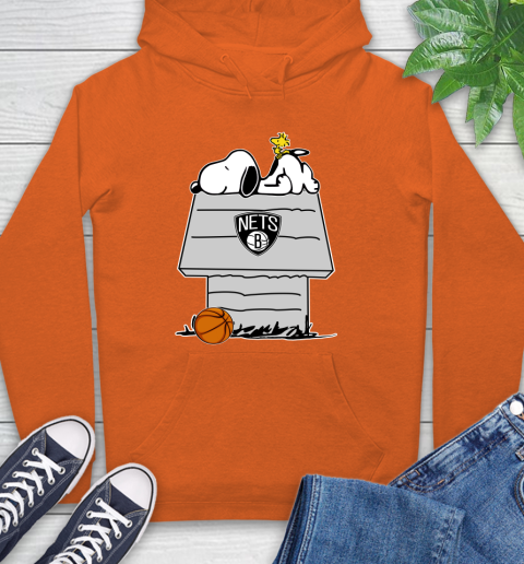 Brooklyn Nets NBA Basketball Snoopy Woodstock The Peanuts Movie Hoodie 5