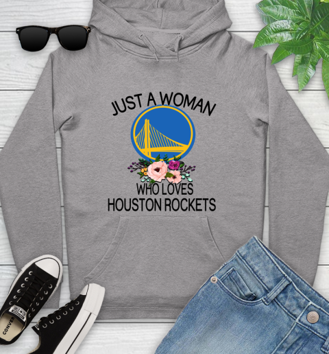 NBA Just A Woman Who Loves Houston Rockets Basketball Sports Youth Hoodie 4