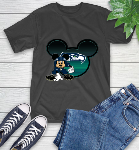 NFL Seattle Seahawks Mickey Mouse Disney Football T Shirt T-Shirt 2