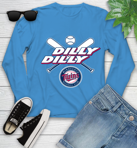 MLB Minnesota Twins Dilly Dilly Baseball Sports Youth Long Sleeve 7