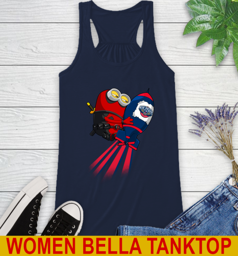 NBA Basketball New Orleans Pelicans Deadpool Minion Marvel Shirt Racerback Tank - Image 10