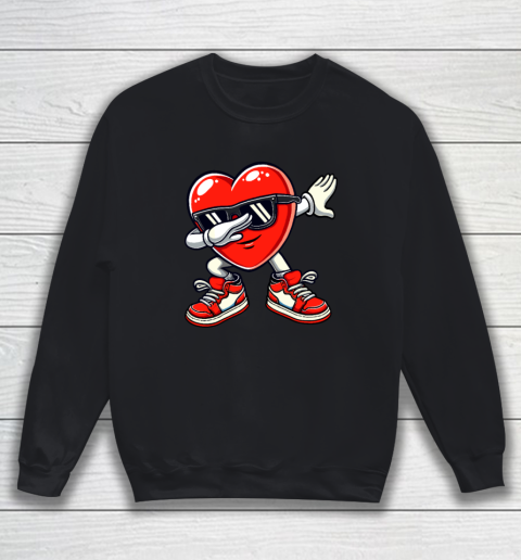 Dabbing Heart Funny Gifts Valentines Day Sweatshirt