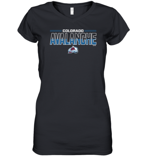 NHL Shop Colorado Avalanche Champion Logo Women's V-Neck T-Shirt