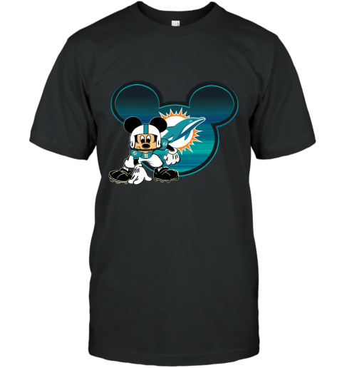 Miami Dolphins Mickey at Quarterback Disney Vintage Football T-Shirt