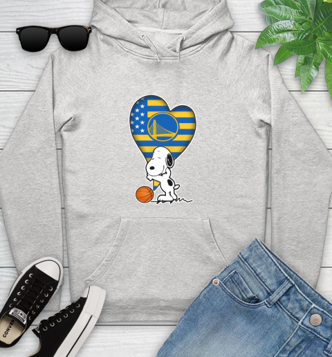 Golden State Warriors NBA Basketball The Peanuts Movie Adorable Snoopy Youth Hoodie
