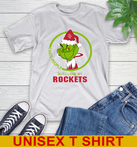Houston Rockets NBA Christmas Grinch I Hate People But I Love My Favorite Basketball Team T-Shirt 12