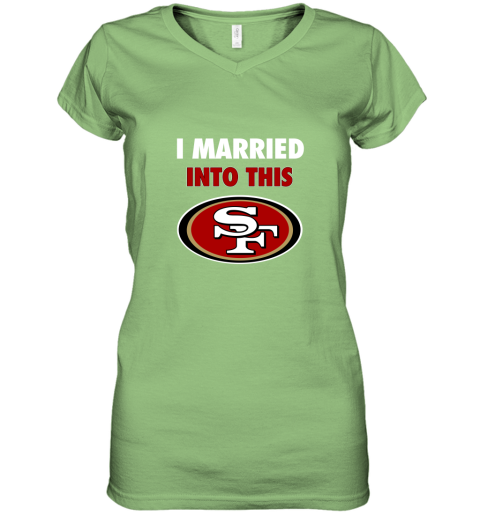 Buy the Women Short Sleeve San Francisco 49ers Football NFL T