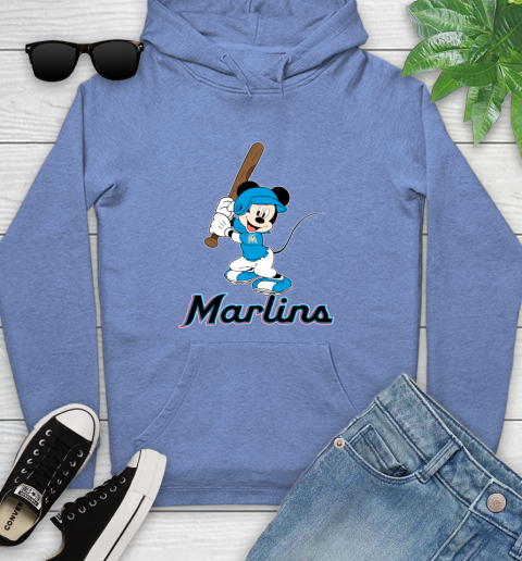 MLB Baseball Miami Marlins Cheerful Mickey Mouse Shirt Youth Hoodie 11