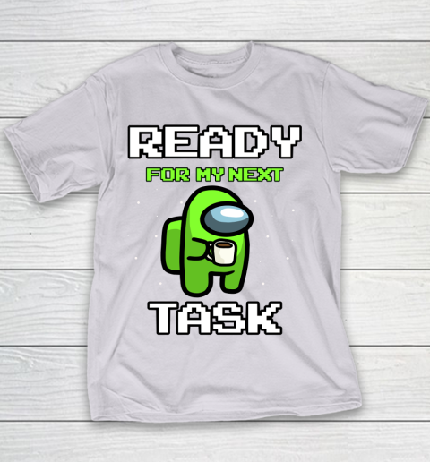 Among Us Shirt Ready For Work Green Youth T-Shirt 2