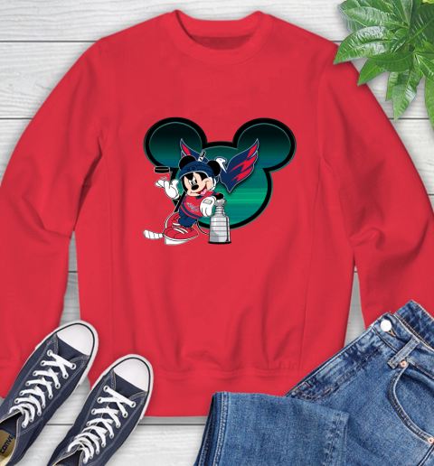 NHL Washington Capitals Stanley Cup Mickey Mouse Disney Hockey T Shirt Sweatshirt 10