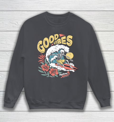 Good Vibes Skeleton Surfer Sweatshirt 4