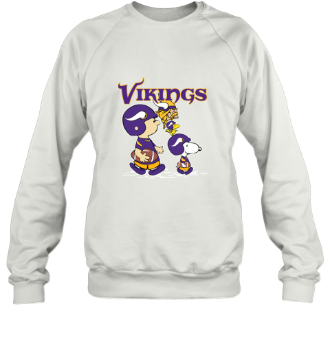 Minnesota Vikings Let's Play Football Together Snoopy NFL Sweatshirt