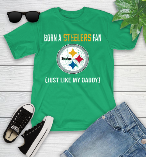 NFL Pittsburgh Steelers Football Loyal Fan Just Like My Daddy Shirt Youth T-Shirt 7