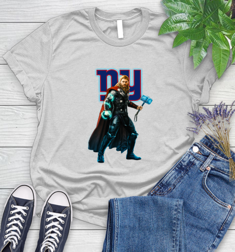 NFL Thor Avengers Endgame Football New York Giants Women's T-Shirt