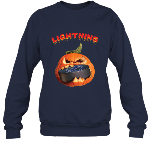NHL Tampa Bay Lightning Halloween Pumpkin Hockey Sports 4WmxGYz61Mx sweatshirt 35 95 151514 front navy