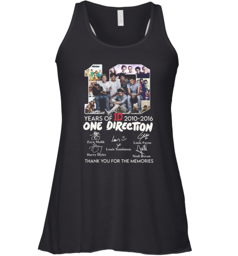 10 Years Of 1D 2010 2016 One Direction Thank You For The Memories Signatures Racerback Tank
