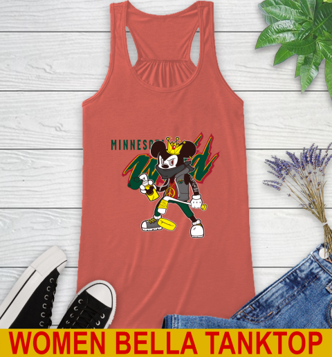 Minnesota Wild NHL Hockey Mickey Peace Sign Sports Racerback Tank 5 Minnesota Wild NHL Hockey Mickey Peace Sign Sports Racerback Tank - Image 5