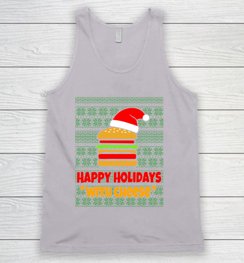 Happy Holidays With Cheese Christmas Ugly Tank Top 3