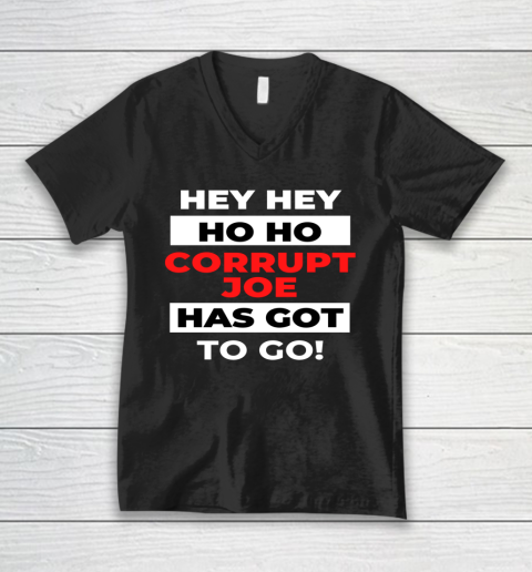 Corrupt Joe Anti Biden V-Neck T-Shirt