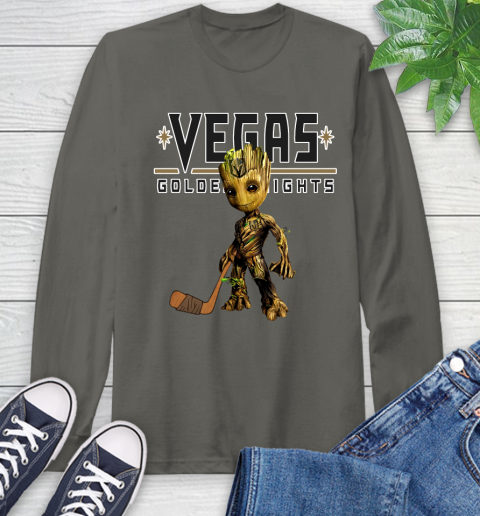 Vegas Golden Knights NHL Hockey Groot Marvel Guardians Of The Galaxy Long Sleeve T-Shirt 8