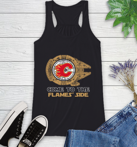 NHL Come To The Calgary Flames Wars Hockey Sports Racerback Tank
