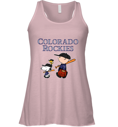 Colorado Rockies Let's Play Baseball Together Snoopy MLB Racerback Tank