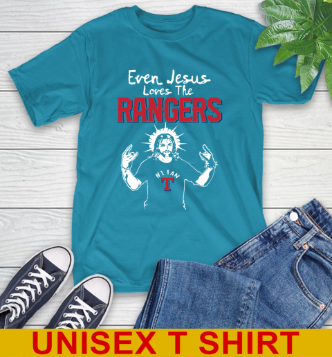 Texas Rangers MLB Baseball Even Jesus Loves The Rangers Shirt T-Shirt 9