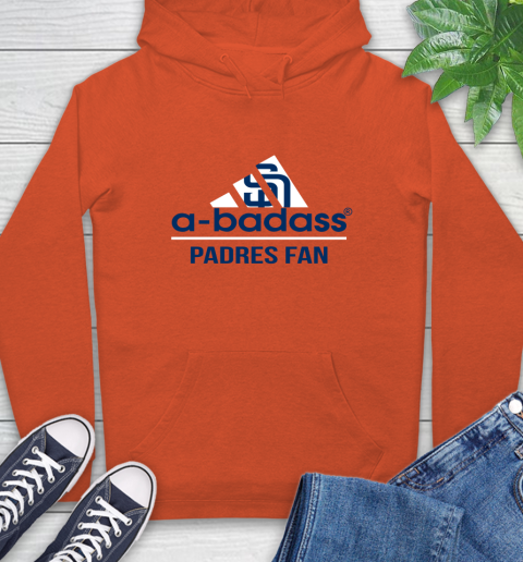 MLB A Badass San Diego Padres Fan Adidas Baseball Sports Hoodie 4