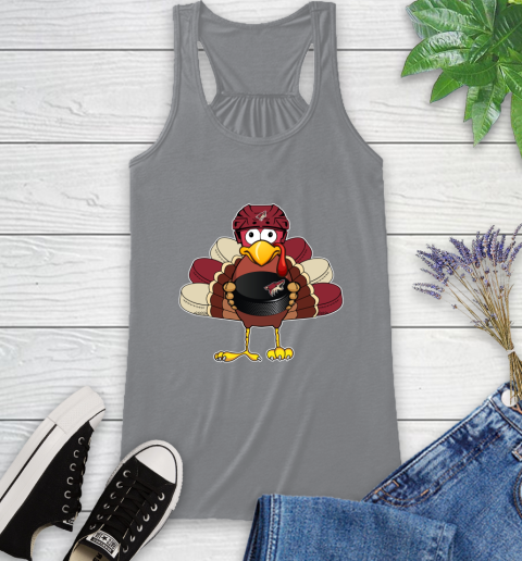 Arizona Coyotes Turkey Thanksgiving Day Racerback Tank 5