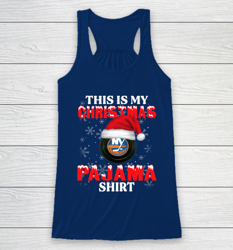 New York Islanders This Is My Christmas Pajama Shirt NHL Racerback Tank 6