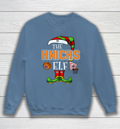 New York Knicks Christmas ELF Funny NBA Sweatshirt 6