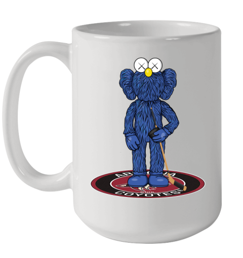 NHL Hockey Arizona Coyotes Kaws Bff Blue Figure Shirt Ceramic Mug 15oz