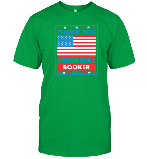 87ut thank you senator cory booker 25 hours and 5 minutes premium classic t shirt 2 front irish green