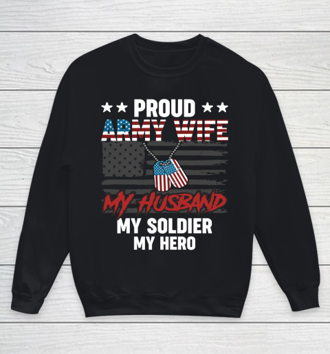 Veteran Shirt Proud Army Wife Youth Sweatshirt