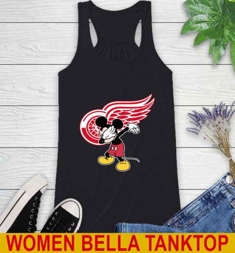 Detroit Red Wings NHL Hockey Dabbing Mickey Disney Sports Racerback Tank 2