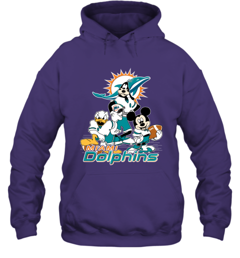 Mickey mouse Donald and Goofy Miami Dolphins football shirt