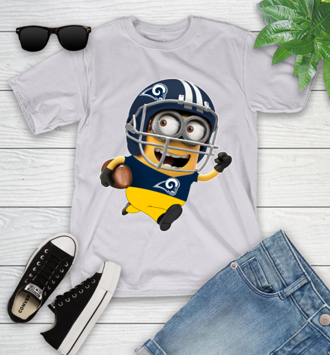 NFL Los Angeles Rams Minions Disney Football Sports Youth T-Shirt 4