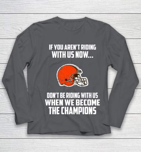NFL Cleveland Browns Football We Become The Champions Youth Long Sleeve 6