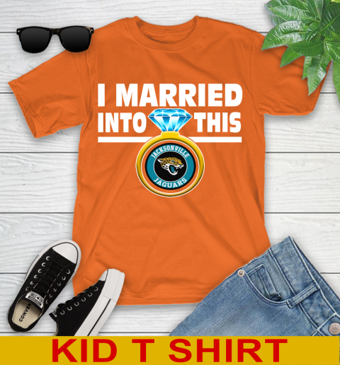 Jacksonville Jaguars NFL Football I Married Into This My Team Sports Youth T-Shirt 8