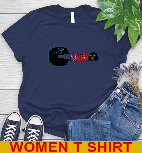 Carolina Panthers NFL Football Pac Man Champion Women's T-Shirt 12