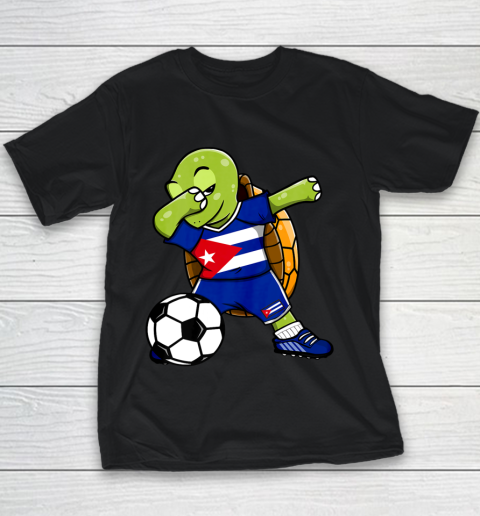 Dabbing Turtle Cuba Soccer Fans Jersey Cuban Football Lover Youth T-Shirt