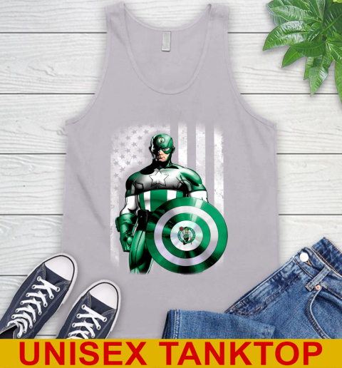 Boston Celtics NBA Basketball Captain America Marvel Avengers American Flag Shirt Tank Top 3
