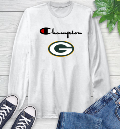 Green long sleeve champion hot sale shirt