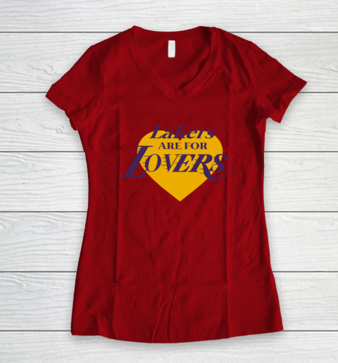 Love Lakers Shirt Laker Are For Lovers Women's V-Neck T-Shirt 6